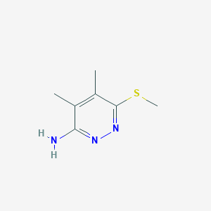 molecular formula C7H11N3S B8769393 4,5-Dimethyl-6-(methylthio)pyridazin-3-amine 