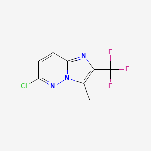 molecular formula C8H5ClF3N3 B8769397 6-Chloro-3-methyl-2-(trifluoromethyl)imidazo[1,2-b]pyridazine 