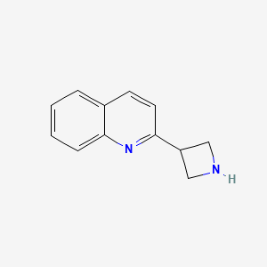 molecular formula C12H12N2 B8769405 2-(Azetidin-3-yl)quinoline 
