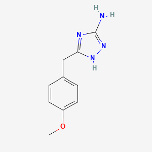 molecular formula C10H12N4O B8769410 5-(4-methoxybenzyl)-1H-1,2,4-triazol-3-amine CAS No. 502546-43-2