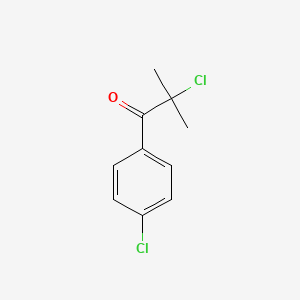 molecular formula C10H10Cl2O B8769417 1-Propanone, 2-chloro-1-(4-chlorophenyl)-2-methyl- CAS No. 36025-21-5