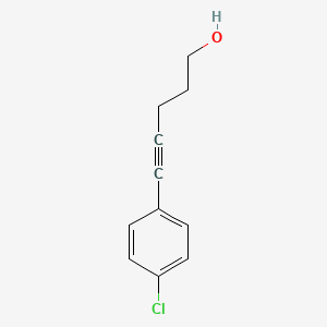 molecular formula C11H11ClO B8769419 5-(4-Chlorophenyl)pent-4-yn-1-ol CAS No. 138487-22-6