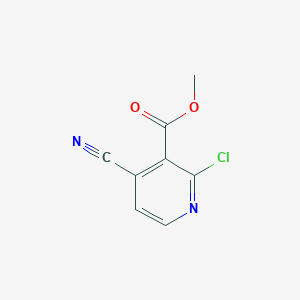 molecular formula C8H5ClN2O2 B8769437 Methyl 2-chloro-4-cyanonicotinate 