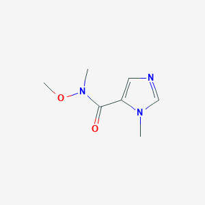 molecular formula C7H11N3O2 B8769443 N-methoxy-N,1-dimethyl-1H-imidazole-5-carboxamide CAS No. 592554-79-5