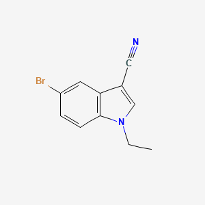 molecular formula C11H9BrN2 B8769444 5-Bromo-1-ethyl-1H-indole-3-carbonitrile CAS No. 876734-14-4