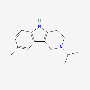 molecular formula C15H20N2 B8769456 2-Isopropyl-8-methyl-2,3,4,5-tetrahydro-1H-pyrido[4,3-b]indole 