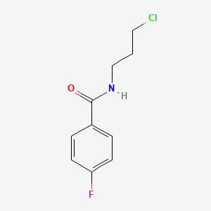 molecular formula C10H11ClFNO B8769463 N-(3-chloropropyl)-4-fluorobenzamide 