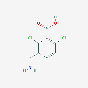 molecular formula C8H7Cl2NO2 B8769480 3-(Aminomethyl)-2,6-dichlorobenzoic acid 