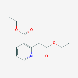 molecular formula C12H15NO4 B8769508 Ethyl 2-(2-ethoxy-2-oxoethyl)nicotinate 