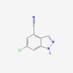 molecular formula C8H4ClN3 B8769634 6-chloro-1H-indazole-4-carbonitrile 