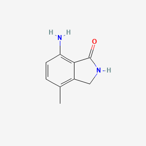 molecular formula C9H10N2O B8769662 7-Amino-4-methylisoindolin-1-one CAS No. 913391-45-4