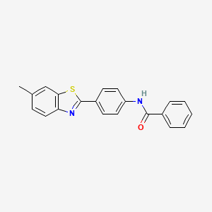 molecular formula C21H16N2OS B8769689 N-[4-(6-Methyl-benzothiazol-2-yl)-phenyl]-benzamide 