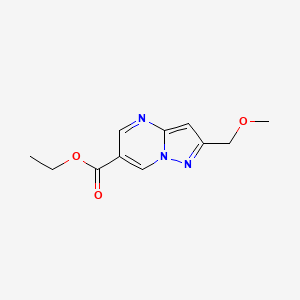 molecular formula C11H13N3O3 B8769758 Ethyl 2-(methoxymethyl)pyrazolo[1,5-A]pyrimidine-6-carboxylate CAS No. 739366-04-2