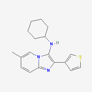 molecular formula C18H21N3S B8769828 N-cyclohexyl-6-methyl-2-(thiophen-3-yl)imidazo[1,2-a]pyridin-3-amine 