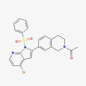 Ethanone, 1-[7-[4-bromo-1-(phenylsulfonyl)-1H-pyrrolo[2,3-b]pyridin-2-yl]-3,4-dihydro-2(1H)-isoquinolinyl]-