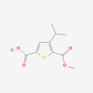 molecular formula C10H12O4S B8769893 4-Isopropyl-5-(methoxycarbonyl)thiophene-2-carboxylic acid 