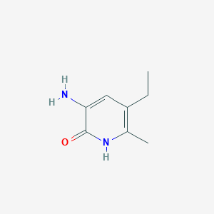 molecular formula C8H12N2O B8769908 3-Amino-5-ethyl-6-methyl-1H-pyridin-2-one CAS No. 135397-32-9
