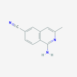 molecular formula C11H9N3 B8769953 1-Amino-3-methylisoquinoline-6-carbonitrile 