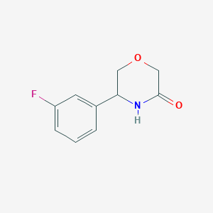 molecular formula C10H10FNO2 B8770006 5-(3-Fluorophenyl)morpholin-3-one 