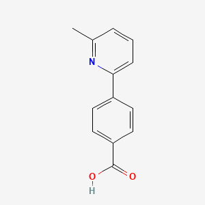 molecular formula C13H11NO2 B8770025 4-(6-Methylpyridin-2-yl)benzoic acid CAS No. 582325-11-9