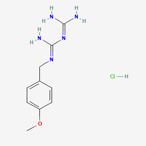 molecular formula C10H16ClN5O B8770050 1-(4-Methoxybenzyl)biguanide hydrochloride 