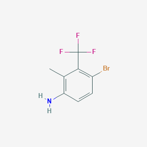 molecular formula C8H7BrF3N B8770062 4-Bromo-2-methyl-3-(trifluoromethyl)aniline 