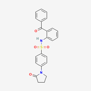 molecular formula C23H20N2O4S B8770080 N-(2-benzoylphenyl)-4-(2-oxopyrrolidin-1-yl)benzenesulfonamide CAS No. 827575-78-0