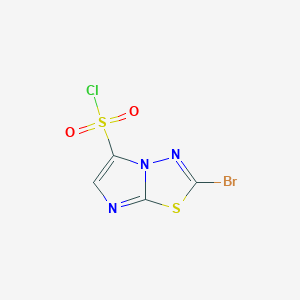 molecular formula C4HBrClN3O2S2 B8770127 2-Bromoimidazo[2,1-b][1,3,4]thiadiazole-5-sulfonyl chloride 
