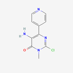 molecular formula C10H9ClN4O B8770136 5-Amino-2-chloro-3-methyl-6-(pyridin-4-yl)pyrimidin-4(3H)-one CAS No. 831231-67-5