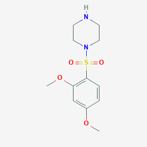molecular formula C12H18N2O4S B8770137 1-((2,4-Dimethoxyphenyl)sulfonyl)piperazine 