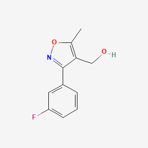 molecular formula C11H10FNO2 B8770206 (3-(3-Fluorophenyl)-5-methylisoxazol-4-yl)methanol 