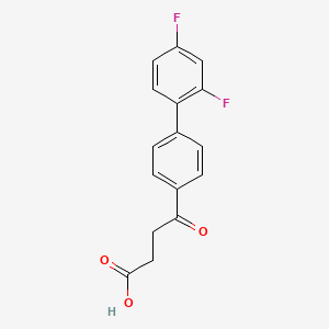molecular formula C16H12F2O3 B8770283 (1,1'-Biphenyl)-4-butanoic acid, 2',4'-difluoro-gamma-oxo- CAS No. 39241-03-7