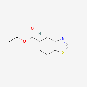 molecular formula C11H15NO2S B8770287 Ethyl 4,5,6,7-tetrahydro-2-methylbenzothiazole-5-carboxylate CAS No. 77528-64-4