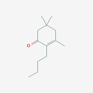 molecular formula C13H22O B8770290 2-Butyl-3,5,5-trimethylcyclohex-2-en-1-one CAS No. 35493-25-5