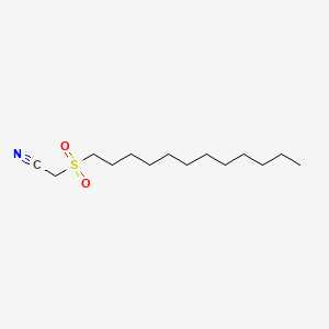 molecular formula C14H27NO2S B8770324 Acetonitrile, (dodecylsulfonyl)- CAS No. 52821-30-4