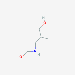 molecular formula C6H11NO2 B8770329 4-(1-Hydroxypropan-2-yl)azetidin-2-one CAS No. 75486-38-3