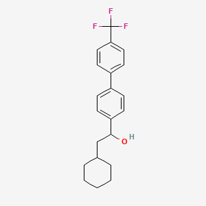 molecular formula C21H23F3O B8770415 2-Cyclohexyl-1-(4'-trifluoromethylbiphenyl-4-YL)ethanol CAS No. 871250-38-3