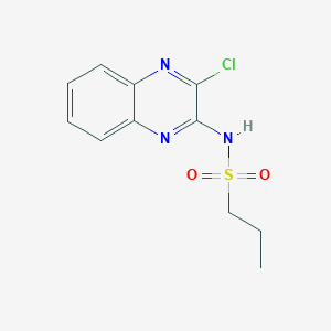molecular formula C11H12ClN3O2S B8770434 N-(3-chloroquinoxalin-2-yl)propane-1-sulfonamide 