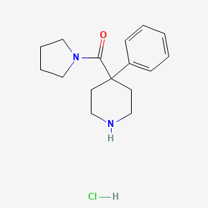 B8770527 1-((4-Phenyl-4-piperidyl)carbonyl)pyrrolidine monohydrochloride CAS No. 83929-36-6