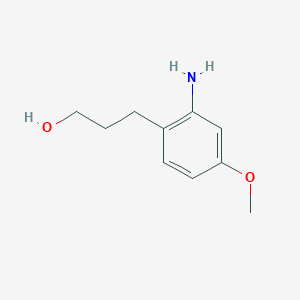 molecular formula C10H15NO2 B8770549 3-(2-Amino-4-methoxyphenyl)propan-1-ol 