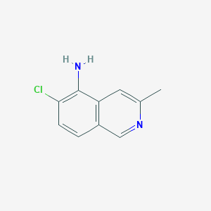 molecular formula C10H9ClN2 B8770573 6-Chloro-3-methylisoquinolin-5-amine CAS No. 919994-53-9