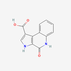 molecular formula C12H8N2O3 B8770580 4-oxo-4,5-dihydro-3H-pyrrolo[2,3-c]quinoline-1-carboxylic acid CAS No. 503272-05-7