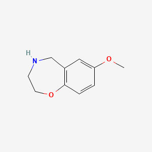 molecular formula C10H13NO2 B8770653 7-Methoxy-2,3,4,5-tetrahydro-1,4-benzoxazepine 