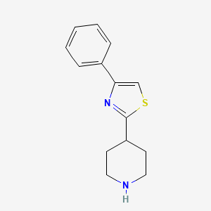 4-Phenyl-2-(piperidin-4-yl)thiazole