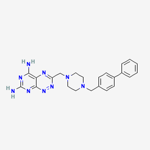 Pyrimido[5,4-e]-1,2,4-triazine-5,7-diamine, 3-[[4-([1,1'-biphenyl]-4-ylmethyl)-1-piperazinyl]methyl]-