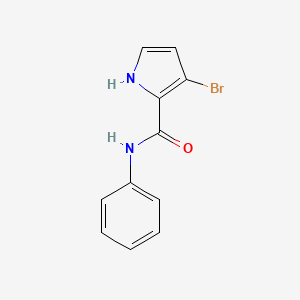 molecular formula C11H9BrN2O B8770727 3-bromo-N-phenyl-1H-pyrrole-2-carboxamide 