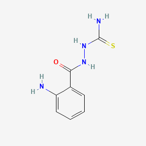 molecular formula C8H10N4OS B8770733 Semicarbazide, 1-(o-aminobenzoyl)-3-thio- CAS No. 74037-19-7