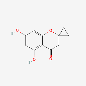 molecular formula C11H10O4 B8770734 5,7-Dihydroxyspiro[chroman-2,1'-cyclopropan]-4-one 