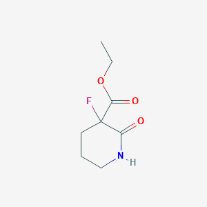 molecular formula C8H12FNO3 B8770742 Ethyl 3-fluoro-2-oxopiperidine-3-carboxylate 