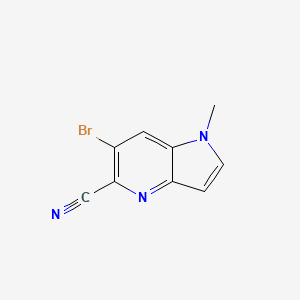 molecular formula C9H6BrN3 B8770814 6-Bromo-1-methyl-1H-pyrrolo[3,2-b]pyridine-5-carbonitrile 
